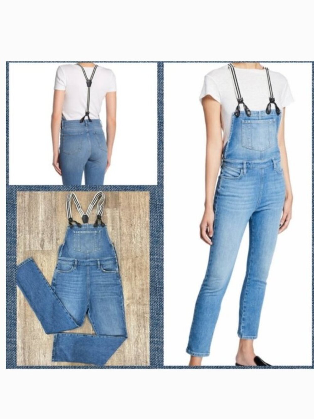 NWT Frame Denim Le Suspender Straight Jumpsuit in Roadies